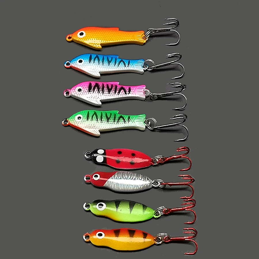 36pcs Spinner/Artificial/Hard/Spoon Bait Lot Winter/Ice Fishing Lure/Hook/ Tackle/Balancer/Wobbler For Pike/Fish Metal Jig Head