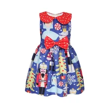 Лидер продаж, платье для девочек с изображением куклы из мультфильма «сюрприз», «большие глаза», платье принцессы с бантом для девочек на день рождения