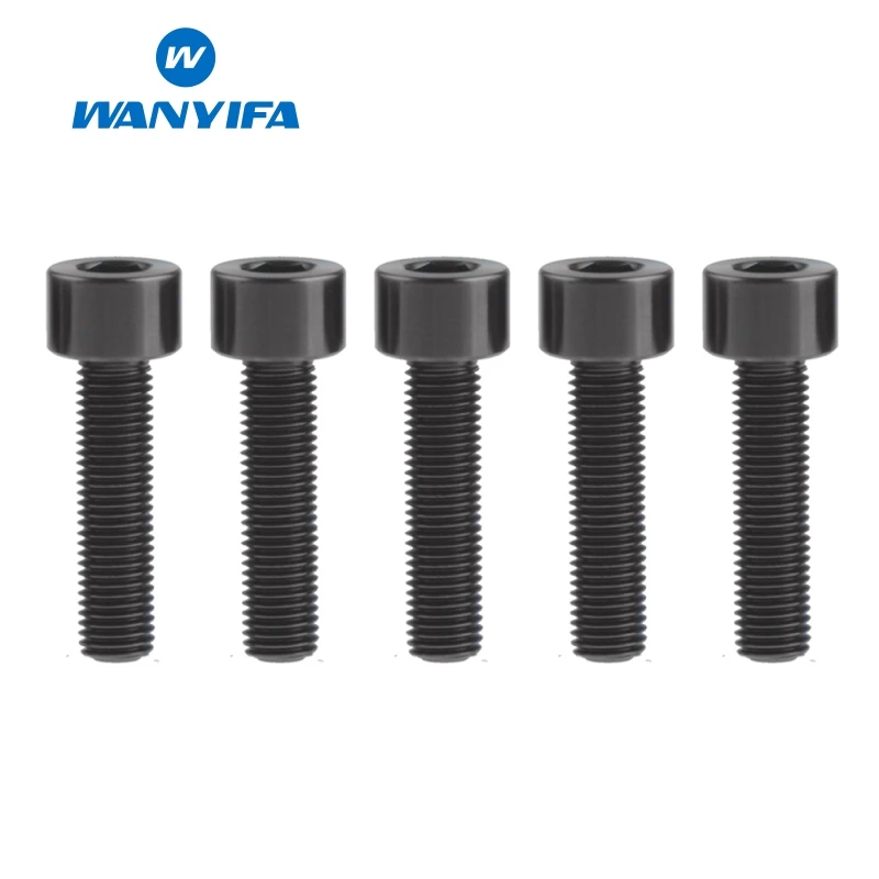 M6x20 black Титан/Ti болты M6x20 25 30 35 мм Винт с внутренней шестигранной головкой подходит для гарнитуры кепки Горная дорога велосипед - Цвет: M6x20 black