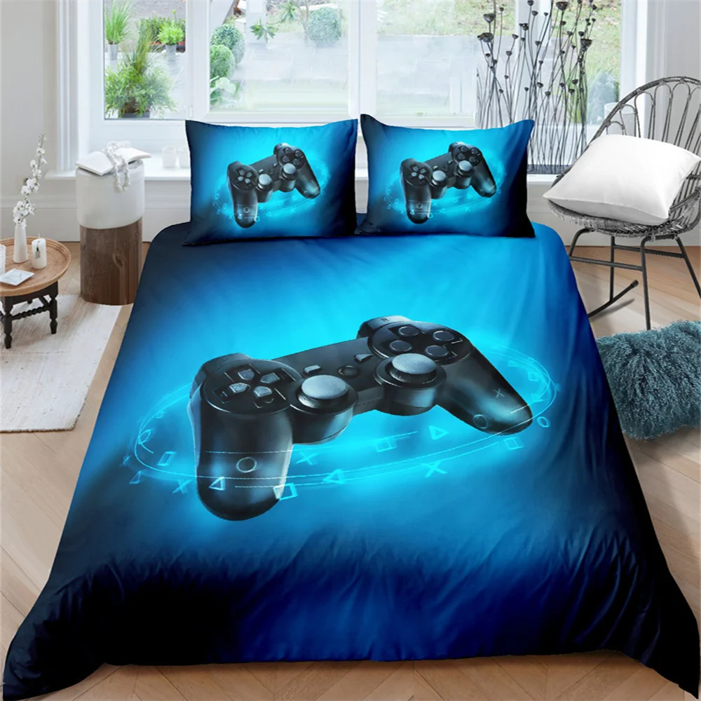 Soft Modern Gamer Bedding Set para quarto,