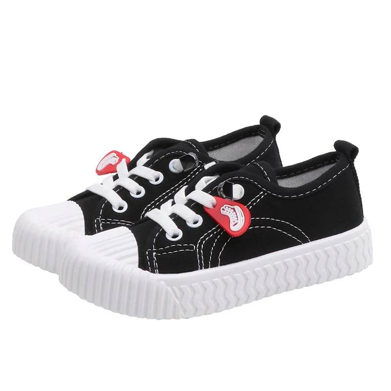 Черный COZULMA для мальчиков и девочек повседневная обувь; кеды Детские со шнуровкой; кроссовки детские, спортивные туфли для мальчиков; обувь для девочек; обувь для студентов; белые туфли - Цвет: Черный