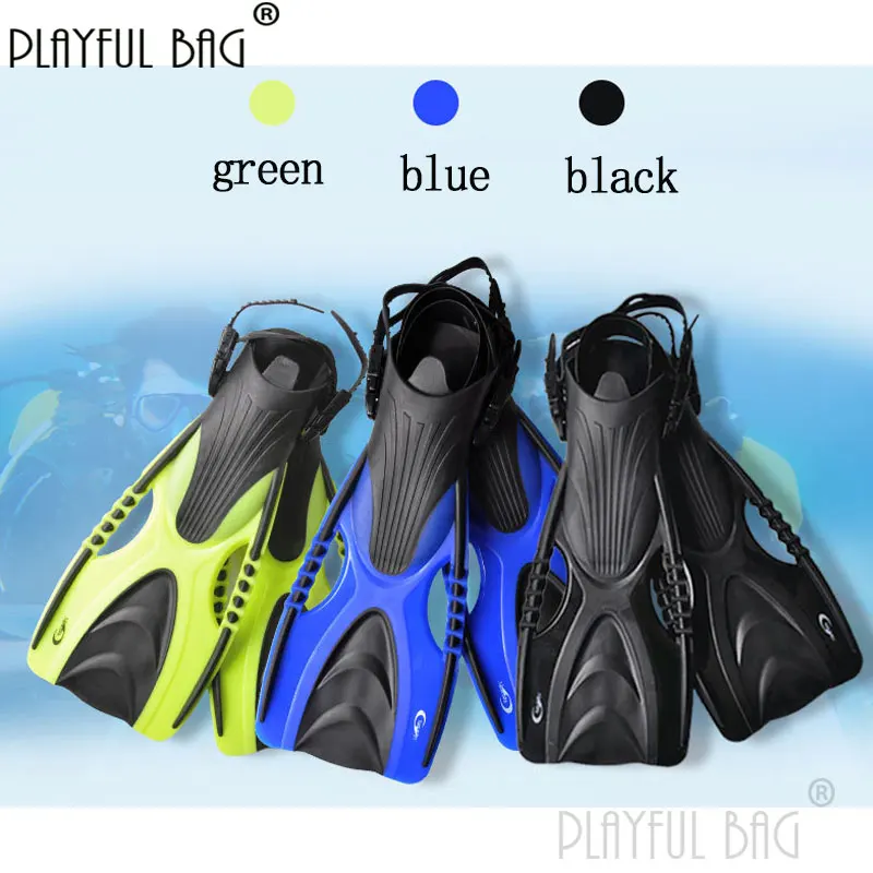 

Playful bag 3 Color Swimming Fins Diving equipment Adjustable Long Fins Adult Swimming Equipment E59