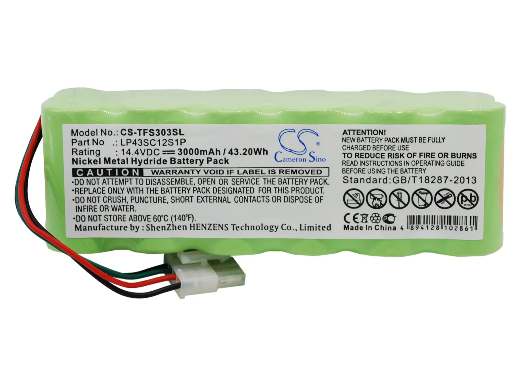 

Запасная батарея Tektronix 965, DSP 78-8097-5058-7, TFS3031 14,4 В