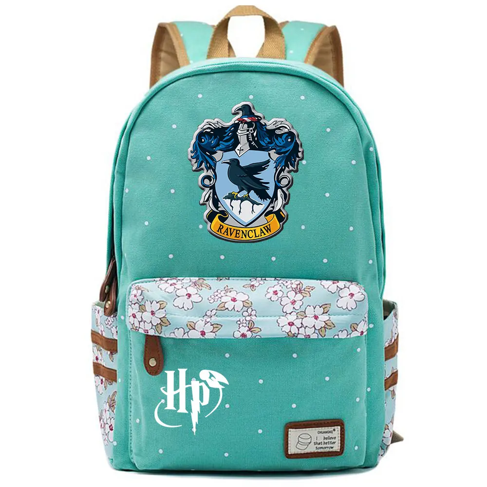 F0303 крутая Волшебная школьная змея «Слизерин» Детская школьная сумка для девочек школьная сумка женский рюкзак для подростков холщовый женский рюкзак