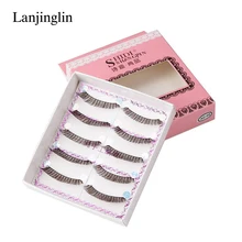 5 пар Натуральные Цветные накладные ресницы, модный макияж, мягкие длинные ресницы для наращивания, красивые косметические ресницы для глаз# AC-05