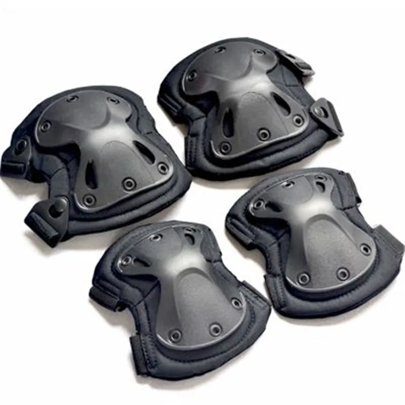 

Military US Army Tactical Paintball Airsoft Hunting Protection War Game Knee And Elbow Protector Knee Pads Elbow Pads Set Black
