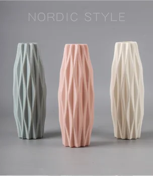 

Compression resistance Plastic Vase Decoration Home Nordic girl basket for wedding white rattan new waist vase crafts small vase