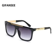 GIFANSEE негабаритные Квадратные Солнцезащитные очки Мужские Роскошные Брендовые женские винтажные дизайнерские темные очки uv400 очки ретро
