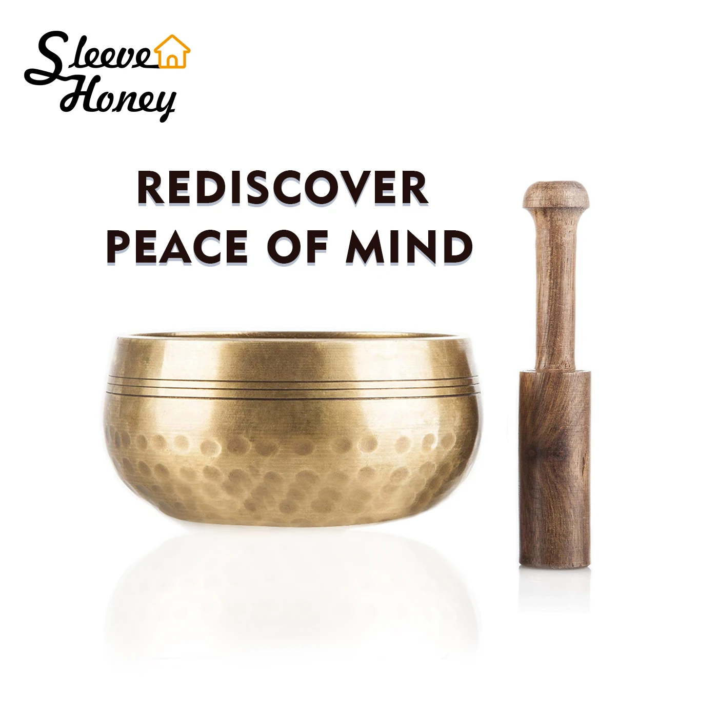 Tibetan Singing Bowl Set Copper Buddha Meditation Sound Bowl