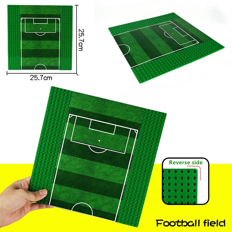 

Football Basketball Field Road Baseplate Baseboard Building Blocks Sets City Base Plate Brinquedos Educational Bricks Kids Toys