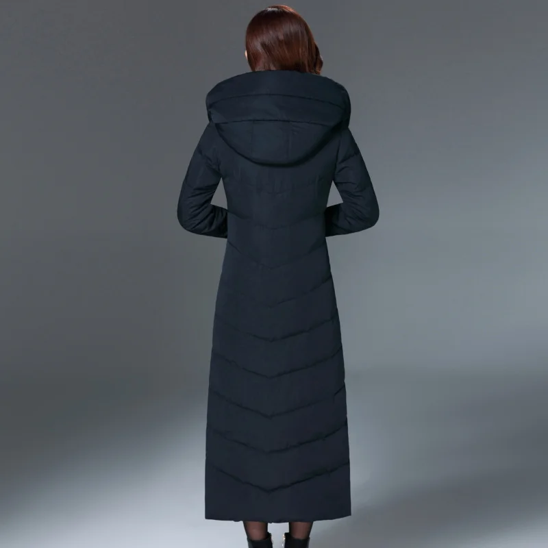 

Winter Long Duck Down Jacket Woman Hooded Parkas 2020 Warm Black Coat Women Jackets Chaquetas Invierno Mujer KJ375