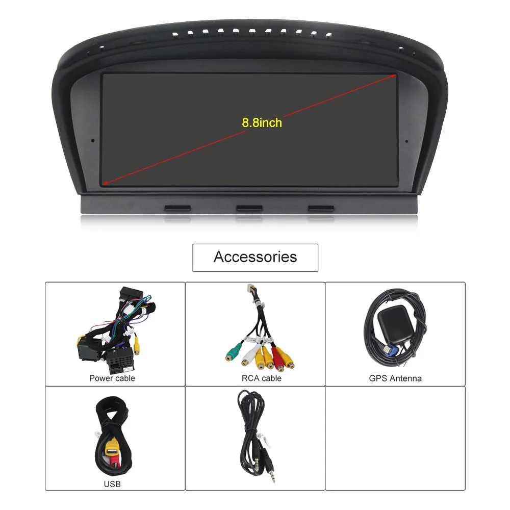 Top Android 9.0 For BMW 5 series/3 E60 E90 Car Multimedia GPS Navigation WiFi BT Multi-point Touch Screen Phone Mirror CIC/CCC 15