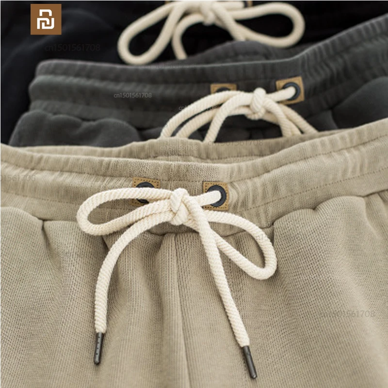 

summer overalls shorts men's casual all-match solid color knitted five-point pants youpin shorts