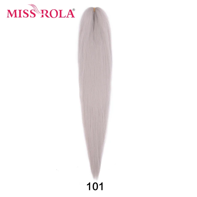 Miss Rola 22 Inch 60G Kanekalon Hair Synthetic Jumbo Braid Yaki Straight Hair Extension Pink Blonde Twist Braid Bulk Wholesale #Grey