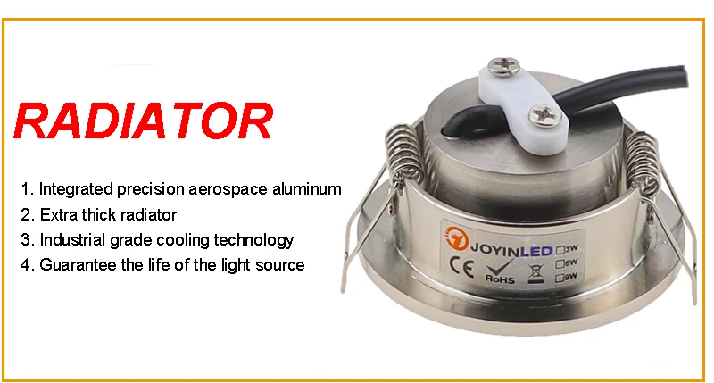 Factory Price Recessed LED Waterproof IP65 Dimmable COB Downlight Outdoor 3W AC90-260V LED Ceiling Spot Light LED Ceiling Lamp