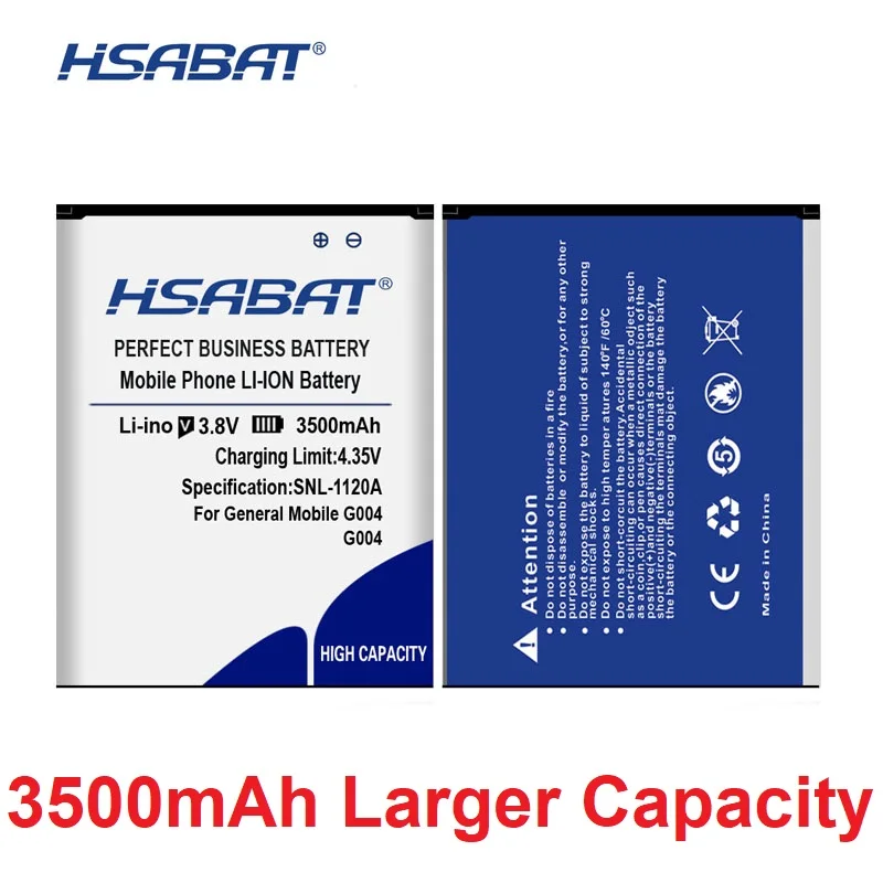 Hsabat 0 Cycle 3500mah G004 Battery For General Mobile G004 High