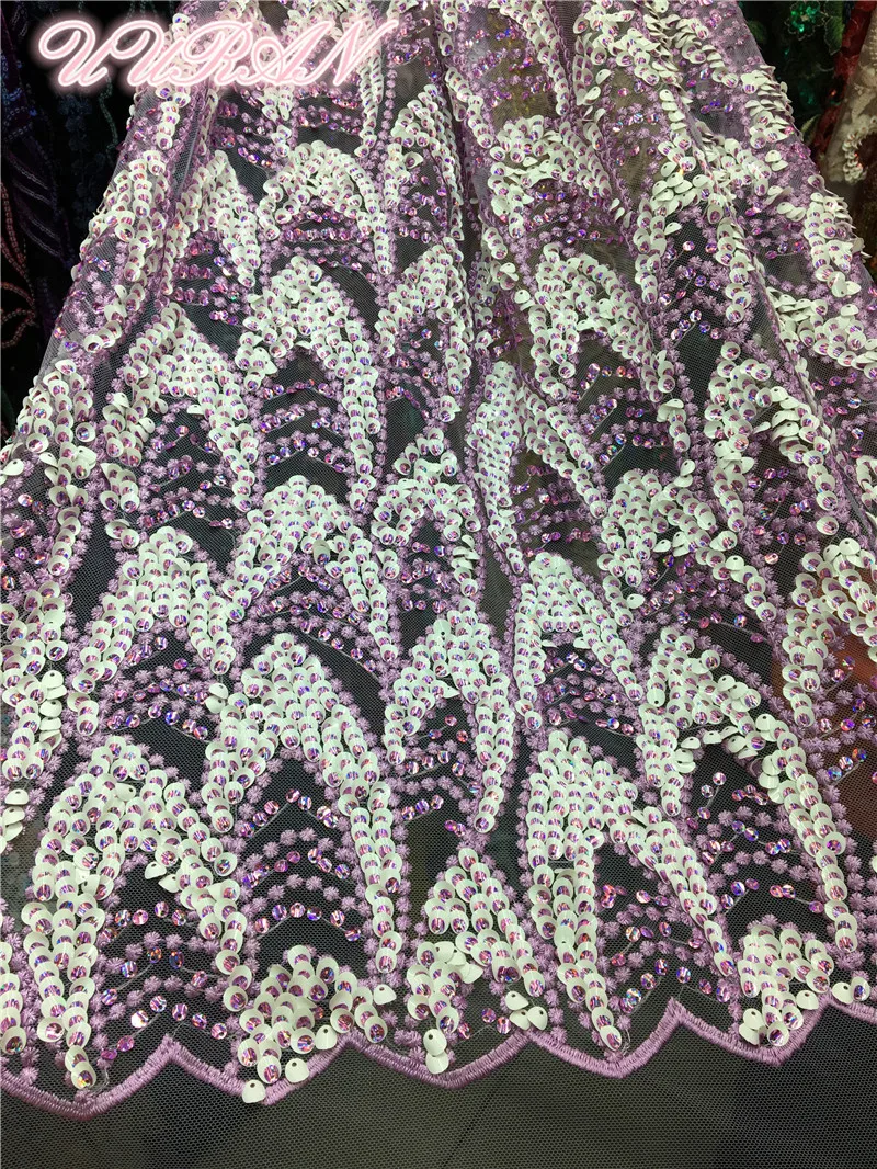 Красивый Тюль с вышивкой, модная африканская кружевная ткань с блестками для модного платья
