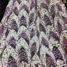 Красивый Тюль с вышивкой, модная африканская кружевная ткань с блестками для модного платья