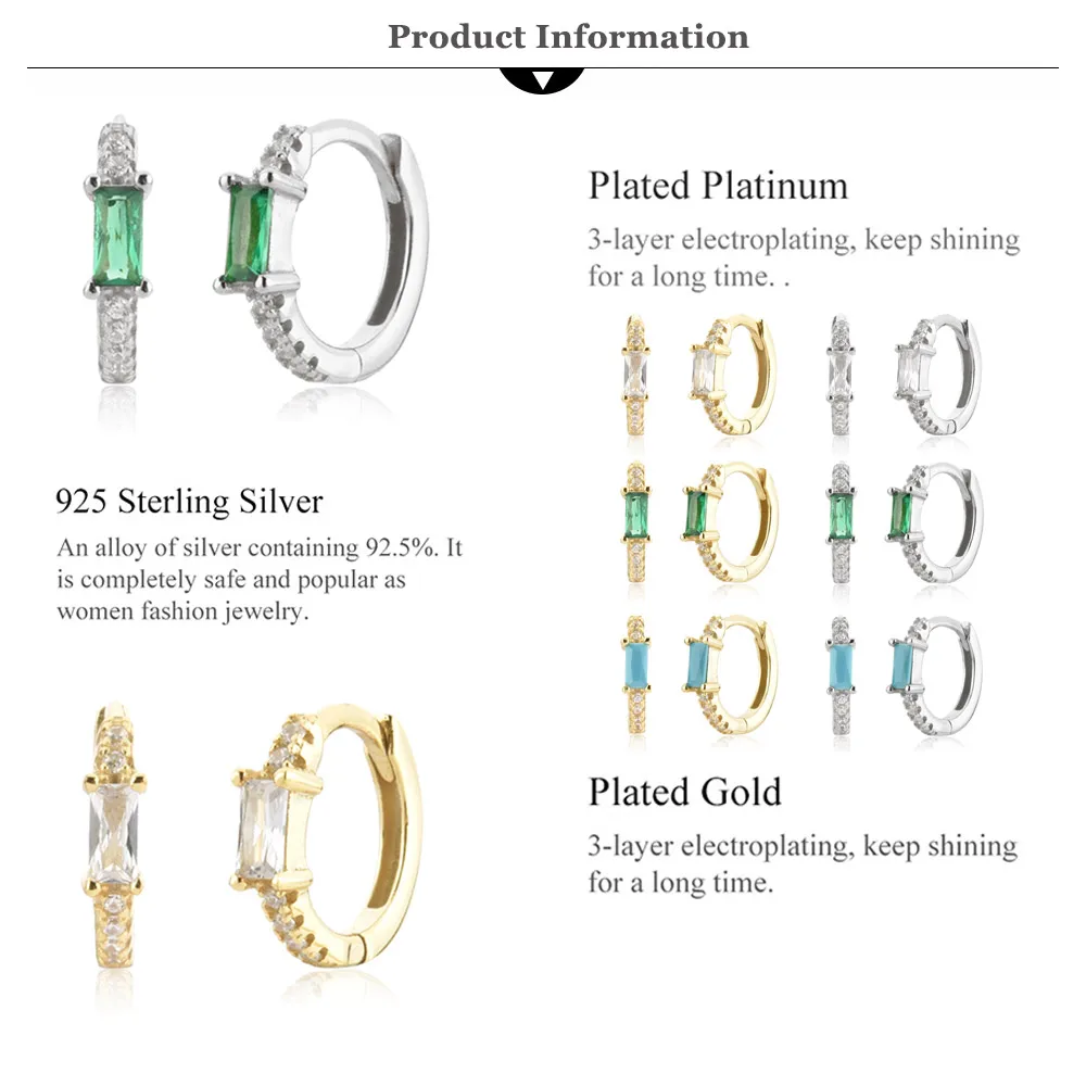 ANDYWEN 925 Sterling Silver Gold Clear Green Turquoise Zircon Huggies Circle Pave Pendientes Clips Rock Punk Jewelry Round gucci ring