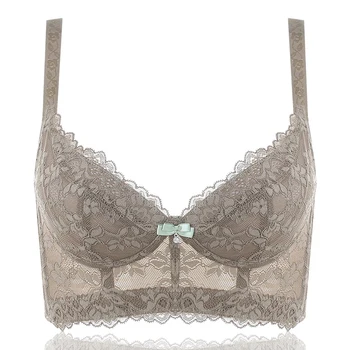 

Women's Underwire Full Coverage Sheer Lace Supportive Minimizer Bra 34 36 38 40 42 B C D E