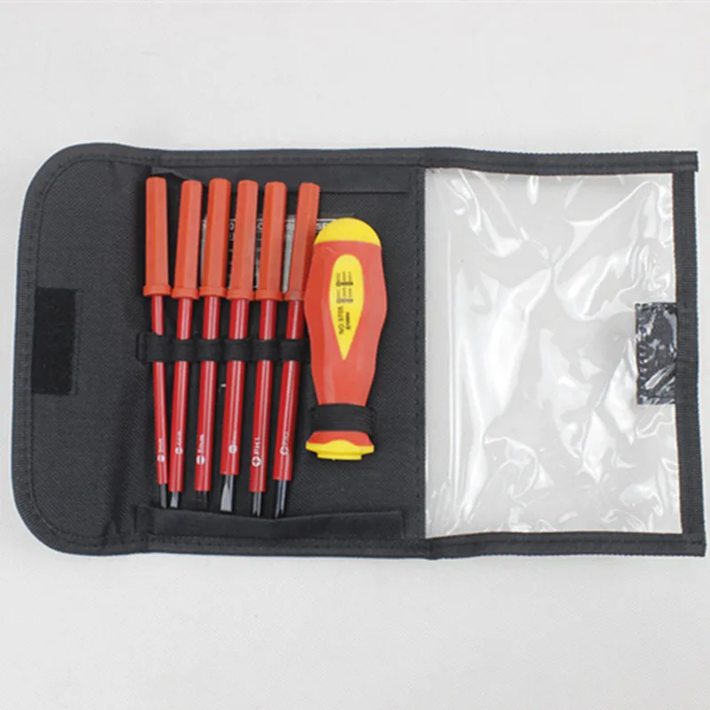 

Insulated Screwdriver Set 7 Piece Milwaukee Electrical Electrician Hand Tool Multifunctional Opening Repair Precision Tool Set