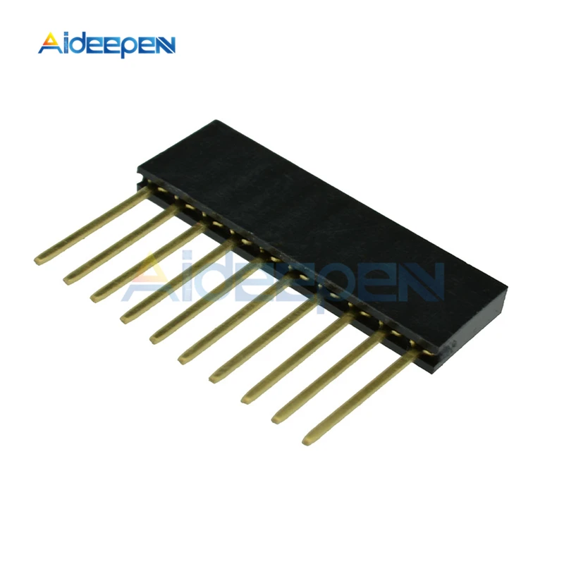 10Pcs/lot 2.5mm 6Pin 8Pin 10Pin Single Row Female Long Pins 11mm Breakaway PCB Board Pin Header Socket Connector For Arduino