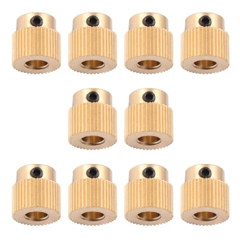 

10pcs MK8 Extrusion Gear 40 Tooth Brass Drive Gear Extrusion Wheel Feeding Gear Extrusion Gear for Extruder