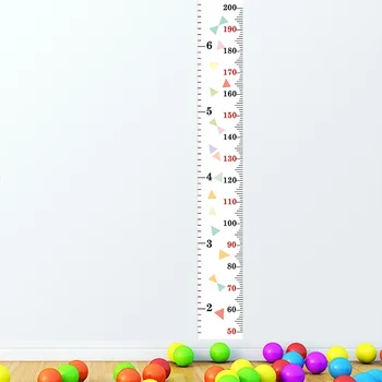 

1pc Baby Growth Chart Creative Canvas Geometric Figure Height Growth Chart Wall Decor Handing Ruler Wall Ruler for Living Room H