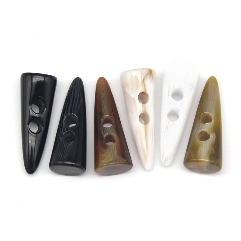 40mm 50mm Large  Horn Toggle Resin Buttons For Clothing Women Coat Jacket Blazer Overcoat Winter Decorative DIY Crafts Wholesale