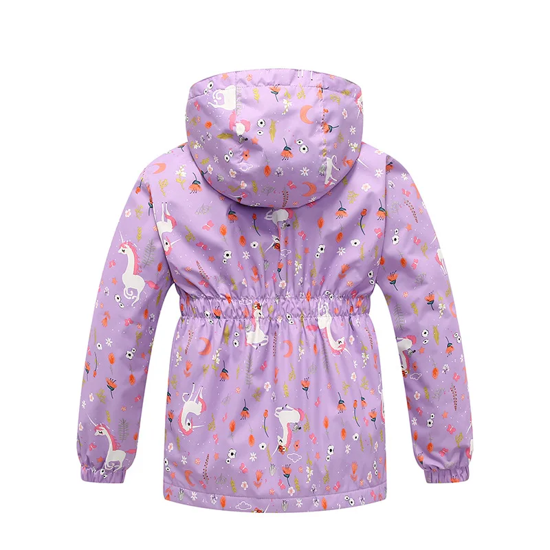 Новая весенне-Осенняя детская одежда ветрозащитные водонепроницаемые куртки для маленьких девочек двухслойные флисовые куртки