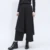[EAM] High Elastic Waist Black Split Joint Long Wide Leg Trousers New Loose Fit Pants Women Fashion Spring Autumn 1Z325