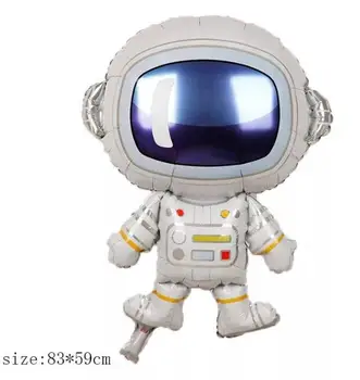 

Lucky 30pcs Round Cartoon Astronaut Birthday Party Theme Foil Helium Balloons Birthday Party Decorations Supplies Globos