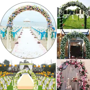 

Iron Wedding arch Decorative Garden Backdrop Pergola Stand Flower Frame For birthday wedding Party Decoration DIY Arch