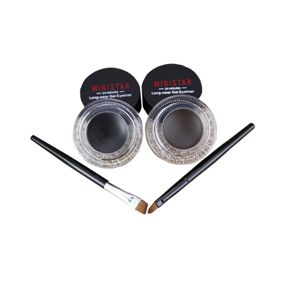 Ministar Bi-color Eye Makeup Gel Eyeliner Long-lasting Waterproof Eye Cosmetics With Brush