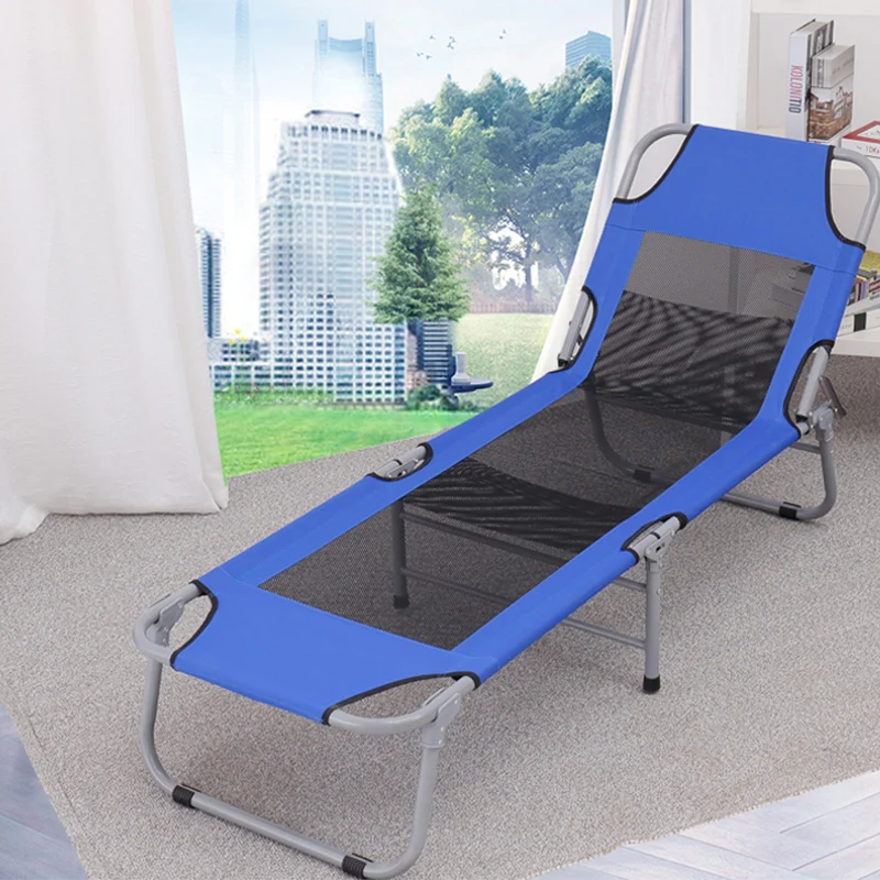 Office Folding Chair Single Lunch Break Nap Bed Home Simple Portable Invisible Lazy Camp Chaise Longue |
