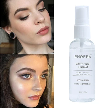 

PHOERA Face Makeup Setting Spray 50ml Full Coverage Matte Liquid Foundation Oil-control Long Lasting Base Make Up Foundation