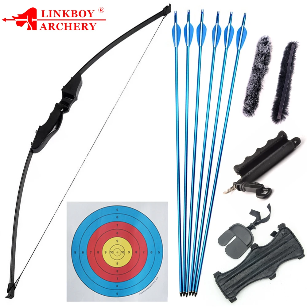 30-40lbs Archery Straight Takedown Bow Target Arrows Beginner Sport Outdoor 
