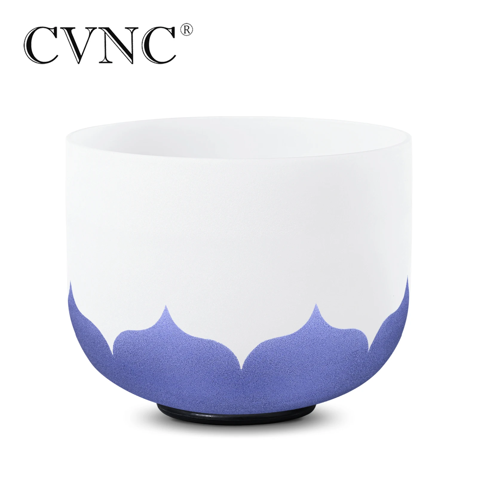 

CVNC 8/10/12" Note A Third-eye Chakra Frosted Quartz Crystal Singing Bowl with Lotus pattern