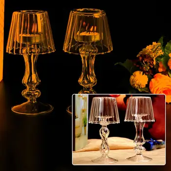 

1Pc Crystal Style Glass Light Candle Holder Candle Decoration High Quality