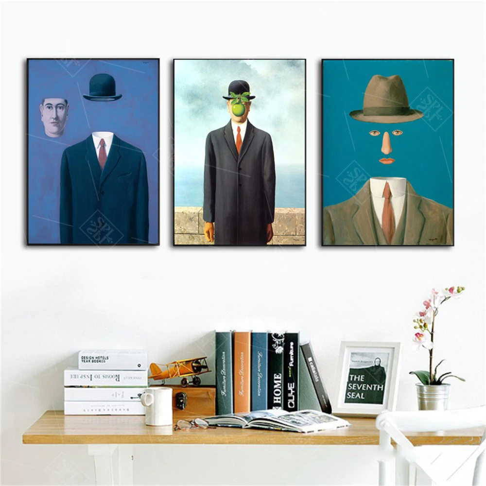 Surreal-Artwork-Posters-and-Prints-Man-Portrait-Wall-Art-Canvas-Painting-for-Living-Room-Abstract-Bedroom