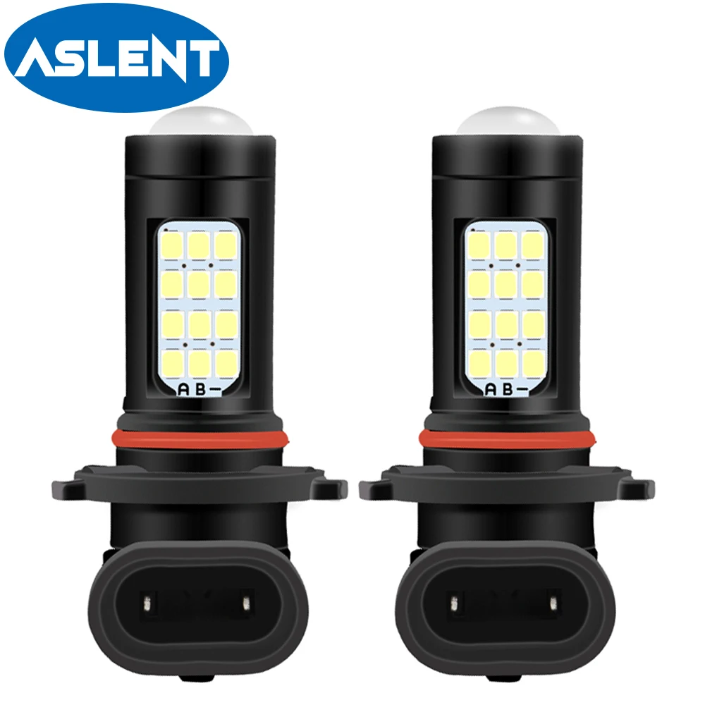 

ASLENT 2x Car Fog Lamp H8 H11 Led HB4 9006 HB3 9005 Fog Lights Bulb 2835 45SMD 1800LM White Amber Yellow Driving Running Light