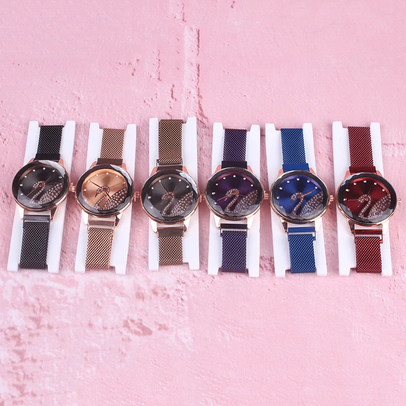 

2019 New Style Swan Quartz Watch Set Two-Piece Set Business Watch Wechat Business Hot Selling Watch Wholesale Manufacturers