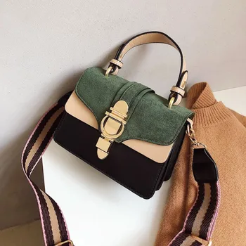 

Brand Designer PU Leather Crossbody Bags Womens Luxury Handbags Panellled Color Block Daily Purse Female Shoulder Bags