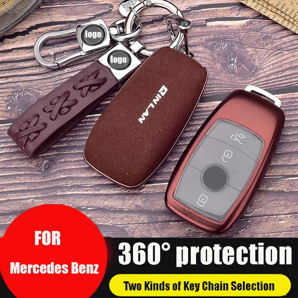 

ZOBIG Flip fur for Benz Key Fob Cover Appearance Key Case Cover for Mercedes Benz E Class 2018 up S Class W213 Keyless Smart Key