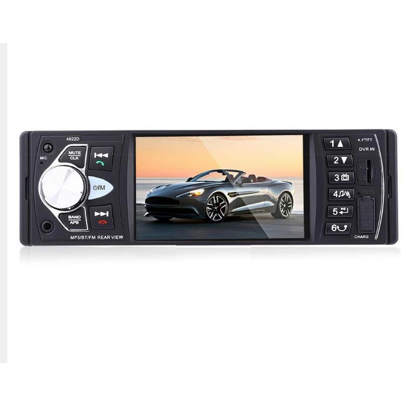 4,1 дюймов HD экран FM TF USB SD камера заднего вида 1 DIN автомобильное радио AUX вход Зеркало Ссылка для телефона Android стерео Bluetooth MP5 плеер