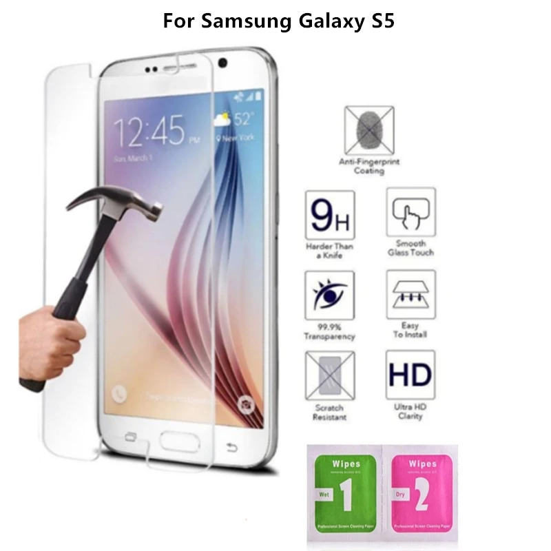 1 шт отличное качество для samsung Galaxy S5 Закаленное стекло пленка защита экрана 9H Wtih