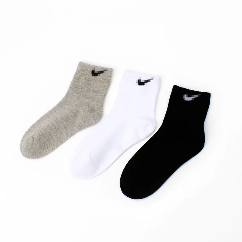 Детские носки без косточек, спортивные носки из чистого хлопка для студентов, осенне-зимние детские носки для мальчиков и девочек