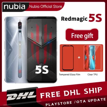Перейти на Алиэкспресс и купить Новое поступление Nubia Red magic 5S игровой смартфон 12 Гб ОЗУ 256 Гб ПЗУ Redmagic 5S 5G игровой мобильный телефон Snapdragon 865 NFC 6,65дюйм