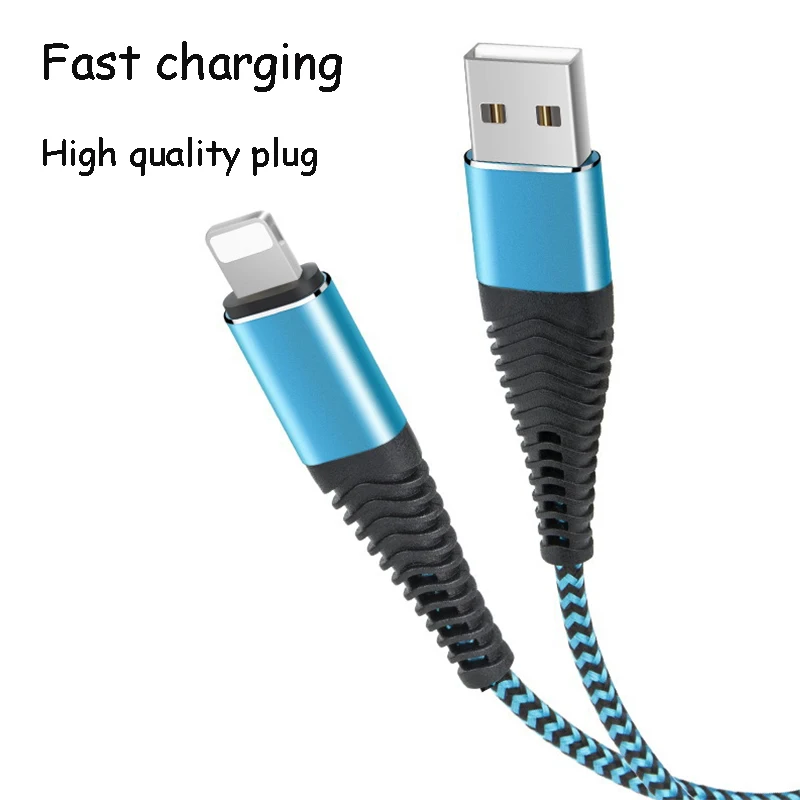 Прочный 3а usb-кабель 3A нейлоновый кабель для быстрой зарядки type-C для iPhone samsung Xiaomi huawei LG USB 1 м 2 м