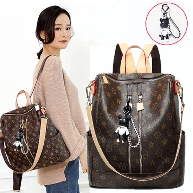 

Women Backpack 2019 Casual Bagpack PU Leather Women Bags Ladies School Backpack Mochila Mujer Shoulder Travel Bookbag